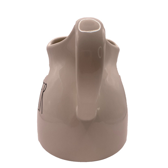 RAE DUNN " WATER " Watering Can/Pitcher Cream Color With Black Letters - Picture 4 of 7